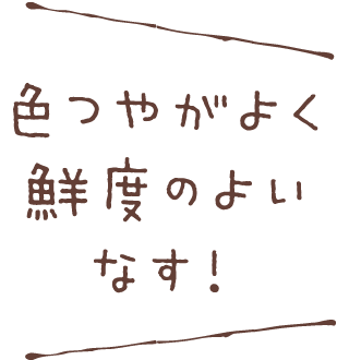 色つや極上の鮮度抜群ジューシーなす