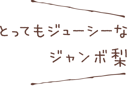 とってもジューシーなジャンボ梨